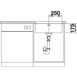 Supra 500-U 518205, Inox brossé Vidage manuel