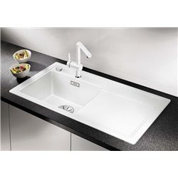 Zenar 45 S Silgranit 523854, Blanc Sans accessoire Egouttoir droite