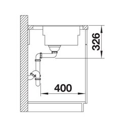 Zenar XL 6 S-F 523905 Blanco, Blanc Egouttoir droite