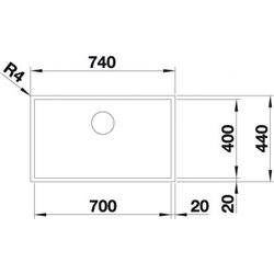 Zerox 700-U Durinox 521560, Inox 80 cm