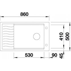 Elon XL 8 S Silgranit 520497, Blanc Vidage manuel