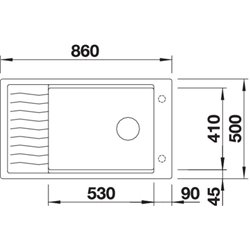 Elon XL 8 S Silgranit 520501, Café Vidage manuel