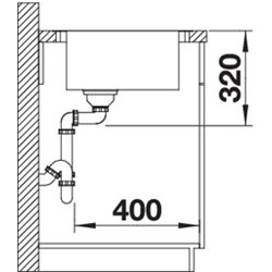 Andano XL 6 S-IF Compact Inox 523001 Egouttoir à gauche