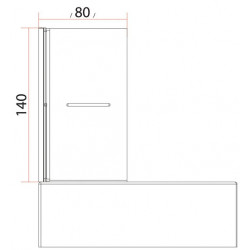 Pare-baignoire Ancoswing Profilé Blanc Transparent