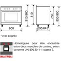 Piano de cuisson - Four gaz GE960CMIX2