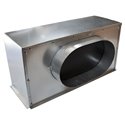 Plénum acier reprise latérale, 3642586 Dimensions 400x150mm