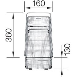 Panier vide sauce Inox, 223297 Blanco Axis 340x510x22