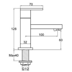 Ancodesign 860140 Lave-mains chromé