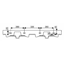 Lovely 00147900000, Plan de toilette 120 cm 2 cuves 2 trous percés