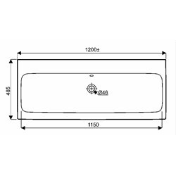 Lovely 00147610000, Plan de toilette 120 cm 1 cuve sans trou