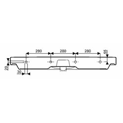 Jam 00134600000, Plan de toilette 120 cm 1 cuve 1 trou percé