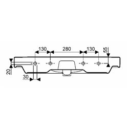 Jam 00132610000, Plan de toilette 90 cm sans trou
