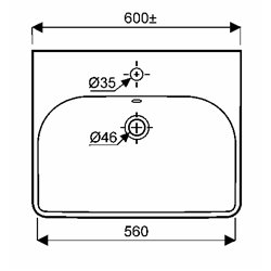 Jam 00130600000, Lavabo 60 cm