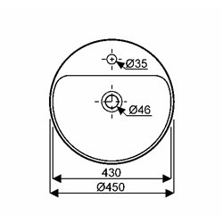 Geberit Variform 500.770.01.2 Vasque ronde 45 cm sans trop plein