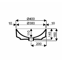 Geberit Variform 500.768.01.2 Vasque ronde 40 cm