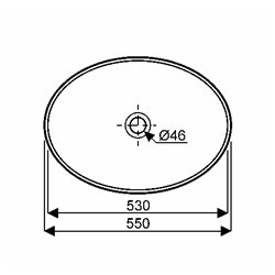 Geberit Variform 500.771.01.2 Vasque ovale 55 cm