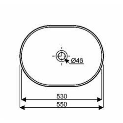 Geberit Variform 500.774.01.2 Vasque oblongue 55 cm