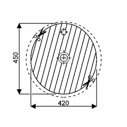 Geberit Variform 500.706.01.2 Vasque ronde 48 cm sans trop plein