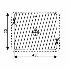 Geberit Variform 500.740.01.2 Vasque rectangulaire 55 cm avec trop plein