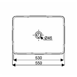 Geberit Variform 500.738.01.2 Vasque rectangulaire 55 cm sans trop plein