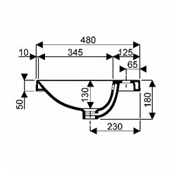 Geberit Variform 500.724.01.2 Vasque ovale 60 cm avec trop plein