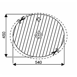 Geberit Variform 500.724.01.2 Vasque ovale 60 cm avec trop plein
