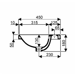 Geberit Variform 500.720.01.2 Vasque ovale 55 cm avec trop plein