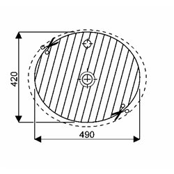 Geberit Variform 500.720.01.2 Vasque ovale 55 cm avec trop plein