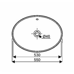 Geberit Variform 500.716.01.2 Vasque ovale 55 cm avec trop plein