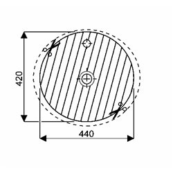 Geberit Variform 500.714.01.2 Vasque ovale 50 cm sans trop plein