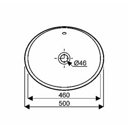 Geberit Variform 500.708.01.2 Vasque ovale 50 cm avec trop plein