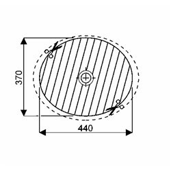 Geberit Variform 500.708.01.2 Vasque ovale 50 cm avec trop plein