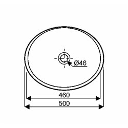 Geberit Variform 500.710.01.2 Vasque ovale 50 cm sans trop plein