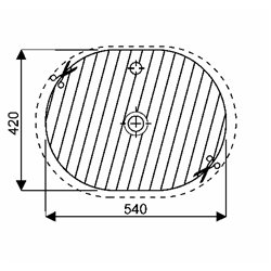 Geberit Variform 500.734.01.2 Vasque oblongue 60 cm sans trop plein, avec plage robinetterie