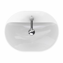 Geberit Variform 500.734.01.2 Vasque oblongue 60 cm sans trop plein, avec plage robinetterie