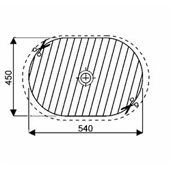 Geberit Variform 500.728.01.2 Vasque oblongue 60 cm avec trop plein