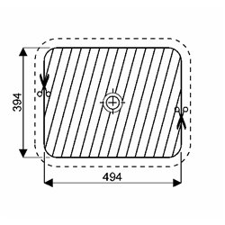 Geberit Variform 500.764.01.2 Vasque rectangulaire 50 cm avec trop plein