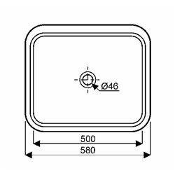 Geberit Variform 500.766.01.2 Vasque rectangulaire 50 cm sans trop plein