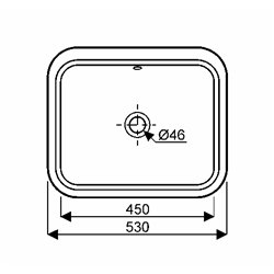 Geberit Variform 500.760.01.2 Vasque rectangulaire 45 cm avec trop plein