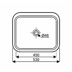 Geberit Variform 500.762.01.2 Vasque rectangulaire 45 cm sans trop plein