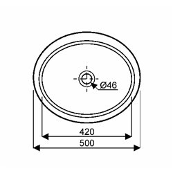 Geberit Variform 500.750.01.2 Vasque ovale 42 cm sans trop plein