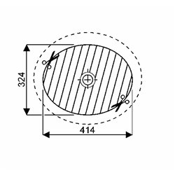Geberit Variform 500.750.01.2 Vasque ovale 42 cm sans trop plein