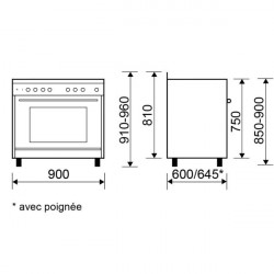 Piano de cuisson e-COOKER - Four électrique GE960CBIX2