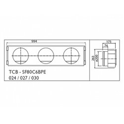 Plénum de soufflage pour gainable compact TCB-SF80C6BPE