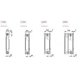 T6 3010 Plan 21PM600 0400, 600x400x80 mm 520 Watts