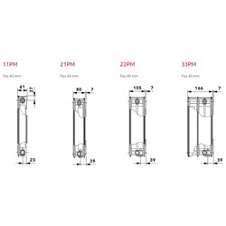 T6 3010 Plan 22PM600 3000, 600x3000x105 mm 5007 Watts