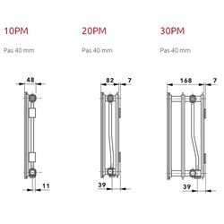 T6 3010 Plan tertiaire 20PM400 2000, 400x2000x82 mm 1396 Watts