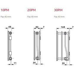 T6 3010 Tertiaire 20VM500 1120, 500x1120x82 mm 1000 Watts