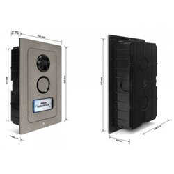 Boitier d'encastrement pour interphone avec cadre en Zamac par Urmet, 1122/60 211x47mm