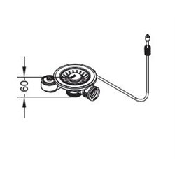 Bonde grise automatique pour éviers inox 128821 Gris